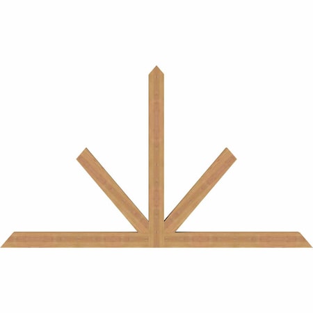 Ekena Millwork Saratoga Timber Gable Bracket, Western Red Cedar, 72"W x 42"H x 3 1/2"D x 3 1/2"F, 14/12 Pitch GBW072X42X0404SAR00SWR